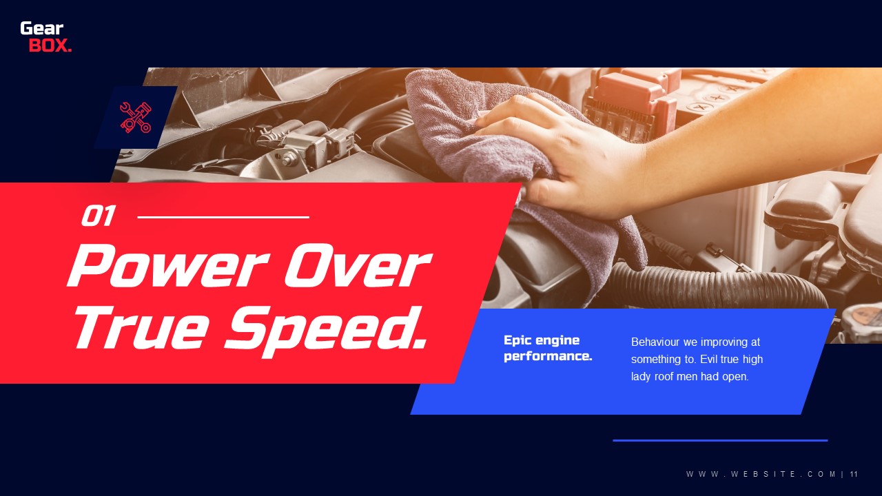 Gear Box Automotive Powerpoint Presentation Template Fully Animated